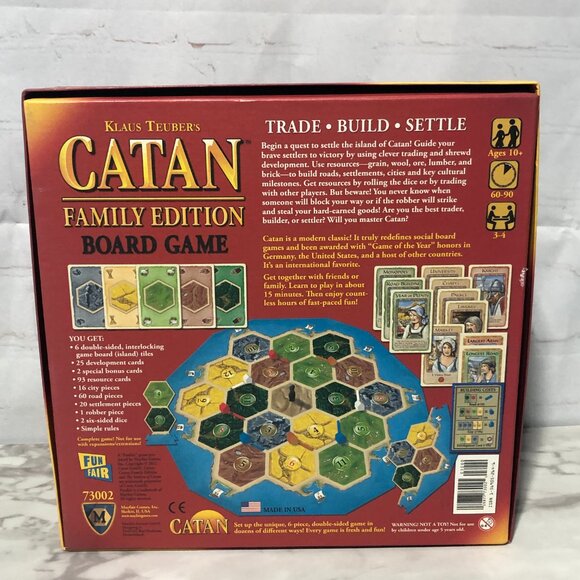 Klaus Teuber’s Catan Family Edition Complete Board Game Trade Build Settle - Picture 4 of 8